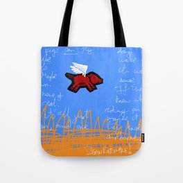 fly, little pig Tote Bag