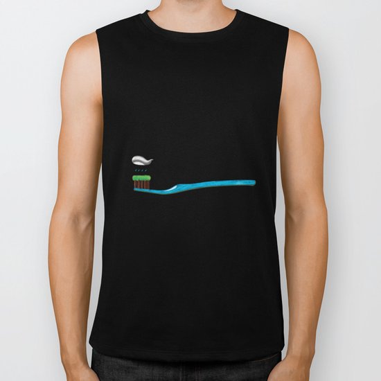 toothbrush clouds Biker Tank
