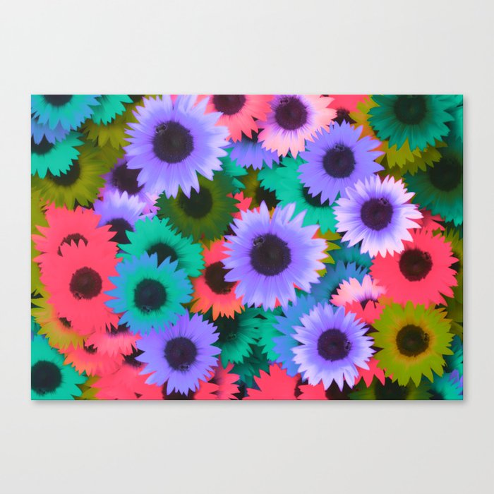 Pop Art Sunflowers 4 Canvas Print