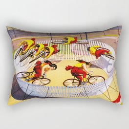 Vintage Bicycle Circus Act Rectangular Pillow