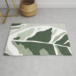 Abstract Rubber Plant Rug