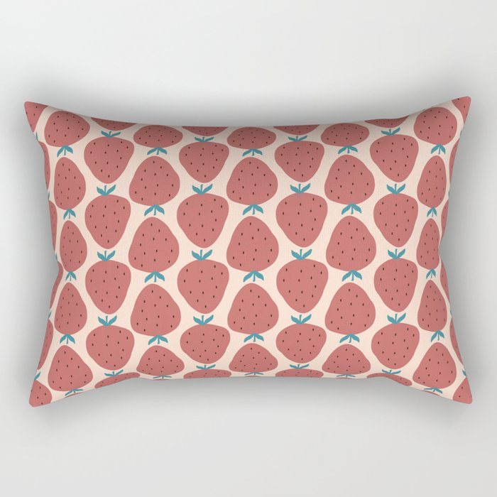 Abstract strawberry Rectangular Pillow