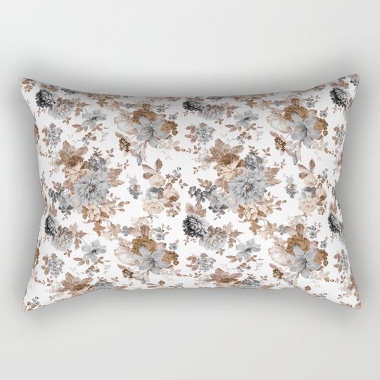 Seamless Floral Pattern Rectangular Pillow