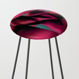 Pink and Turquoise 3D Folds Counter Stool