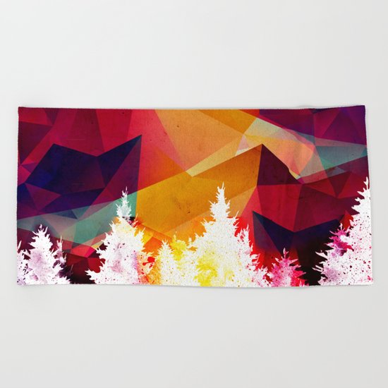 Forest explosion of color Beach Towel