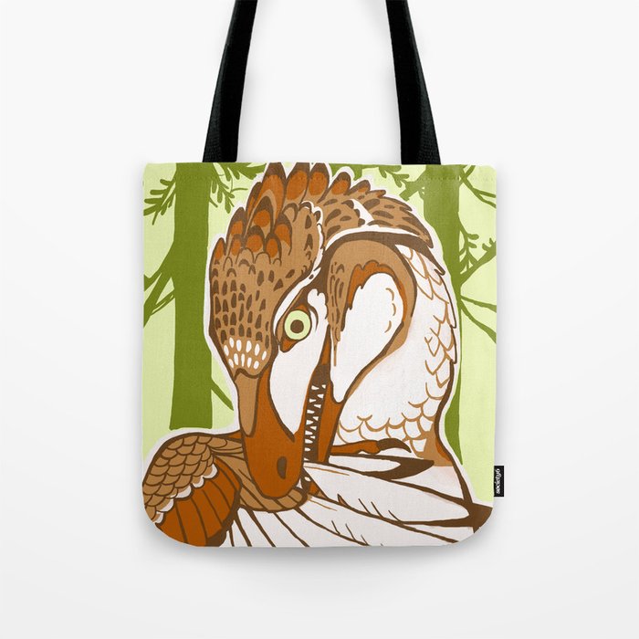 Preening Dromaeosaur Tote Bag