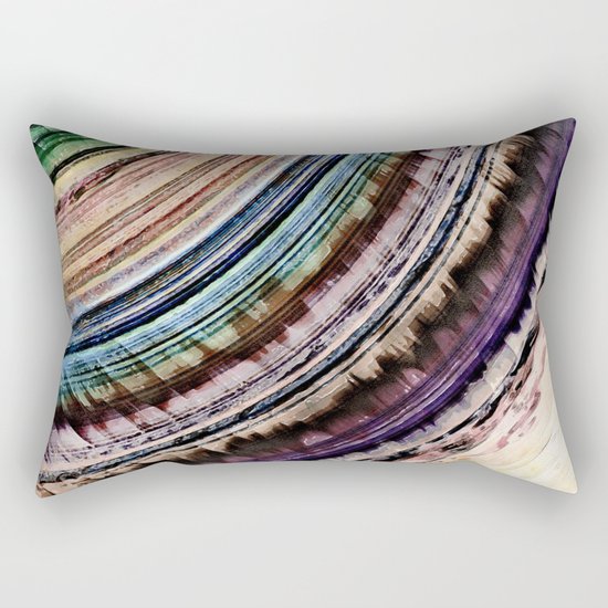 Abstract Textural Rings Rectangular Pillow