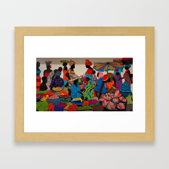 African market 3 Framed Art Print
