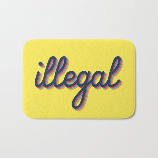Illegal - yellow version Bath Mat