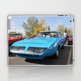 Vintage Superbird American Classic Muscle racing car transportation automobiles color photograph / photography B5 blue poster posters Laptop Skin