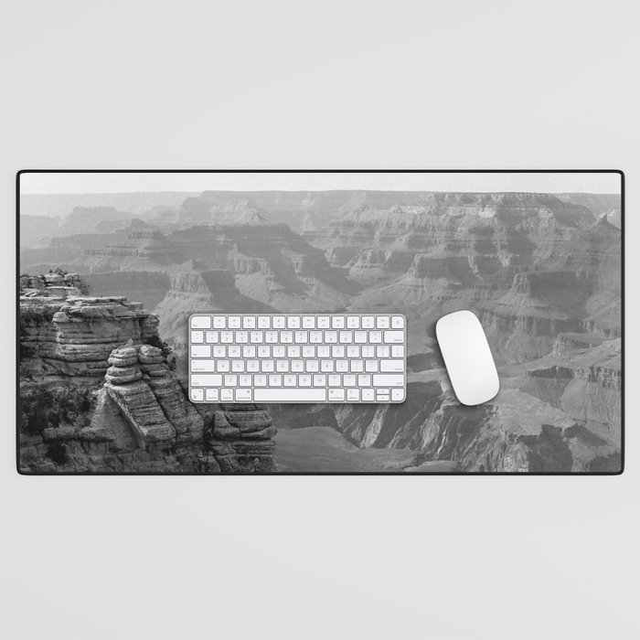 Grand Canyon Black and White Desk Mat