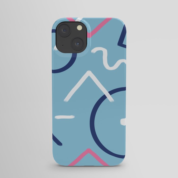 Lines in Movement (Cool Tones) iPhone Case