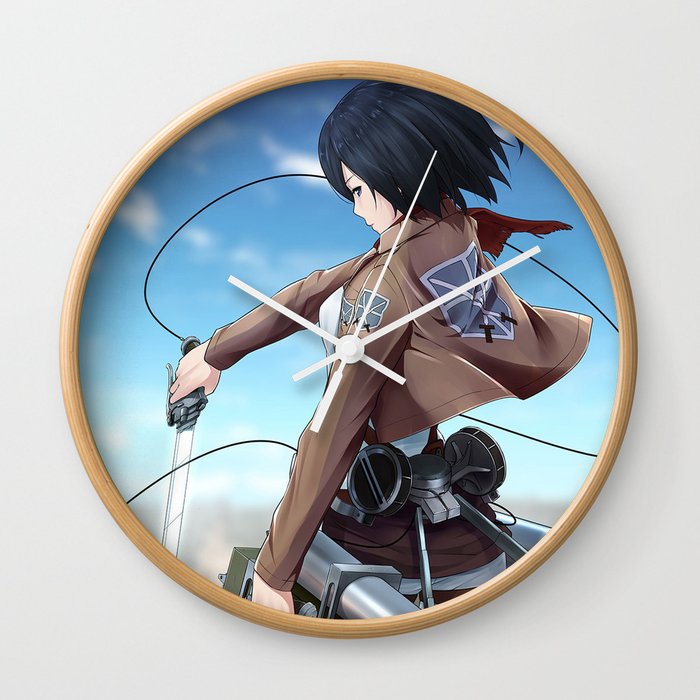 Mikasa Ackerman V1 Wall Clock By Dollarman1308