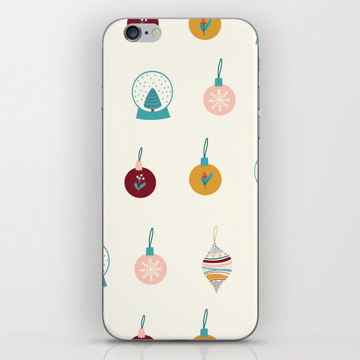 Christmas Ornaments Pattern iPhone Skin