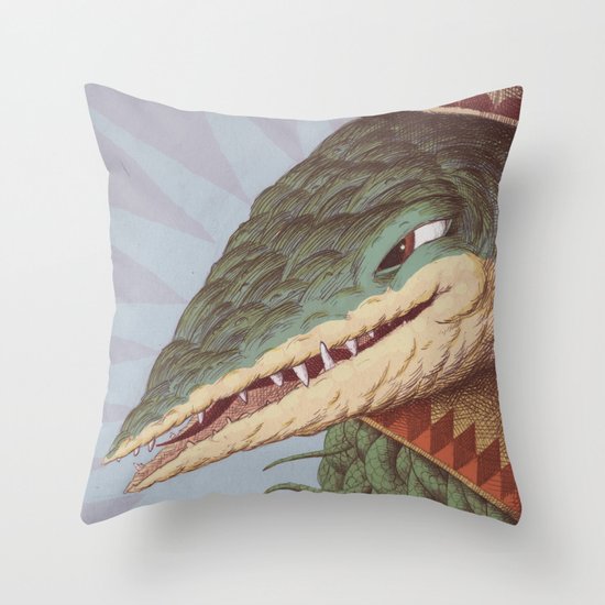 Croc Surprise Throw Pillow