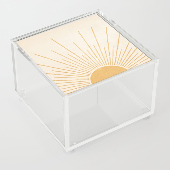 Boho Sun no. 5 Yellow Acrylic Box