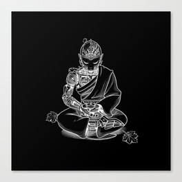 Meditation Robot Monk Minimalist by Tobe Fonseca Canvas Print