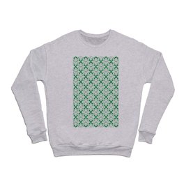 Damask (White & Olive Pattern) Crewneck Sweatshirt