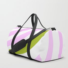 Pastel Pink and Green Stripes Duffle Bag