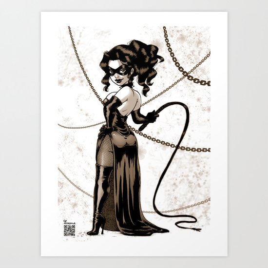 Masque au fouet Art Print