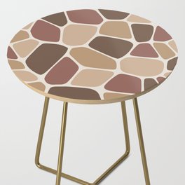 Abstract Shapes 212 in Rustic Tones Side Table