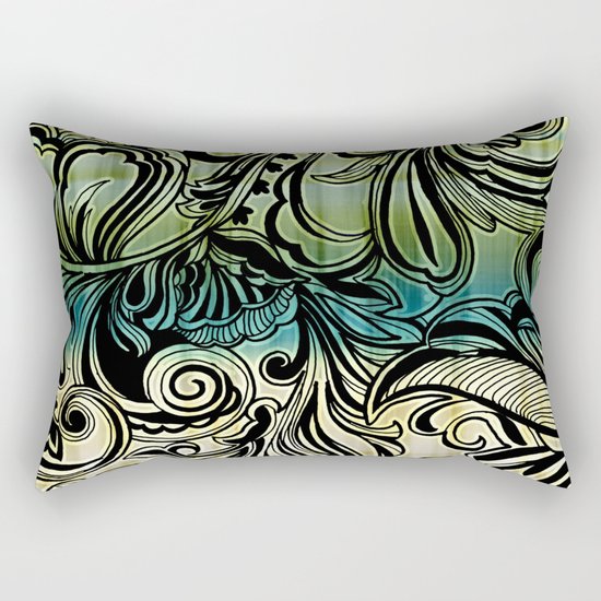 Swirl and Curl Rectangular Pillow
