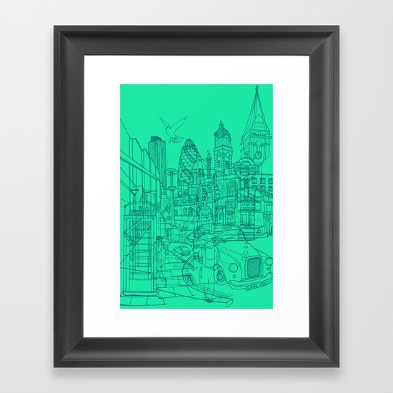 London! Mint Framed Art Print