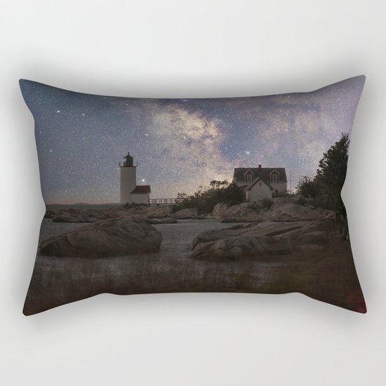 Photoart Lighthouse under the stars Rectangular Pillow
