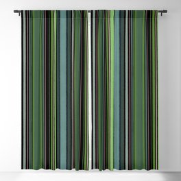Stripes - Tropical Green Vines Blackout Curtain