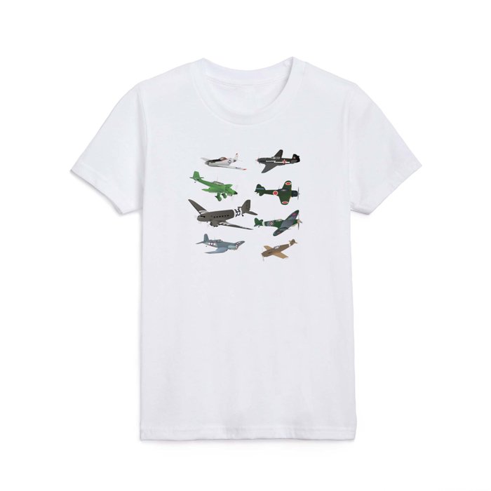 Multiple WW2 Airplanes Kids T Shirt