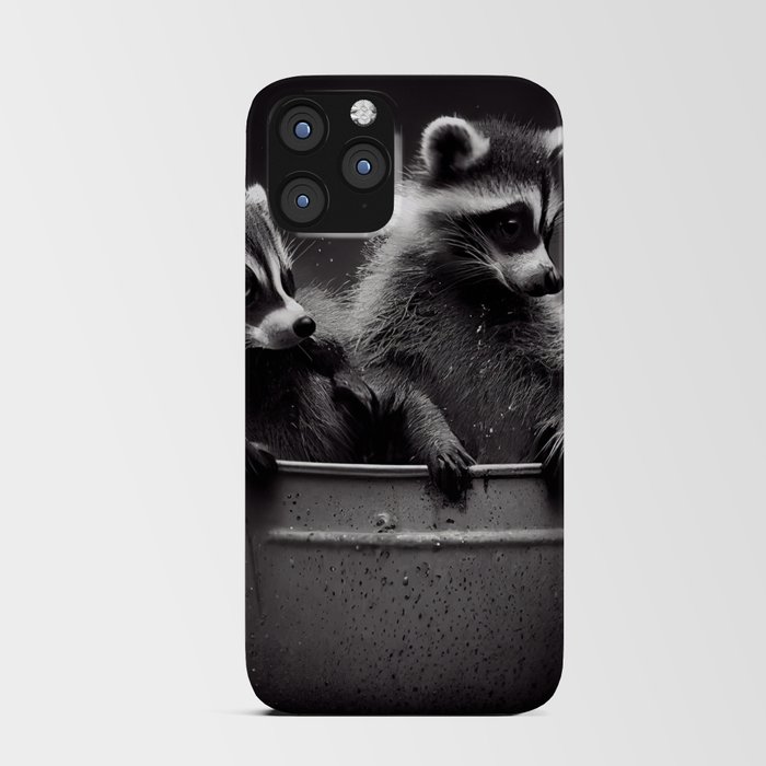 Bath Time for Racoons iPhone Card Case