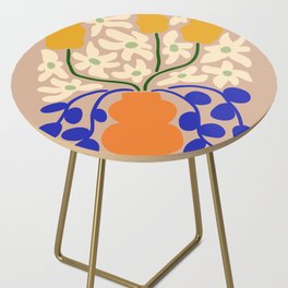 Abstract Flower Bouquet Side Table