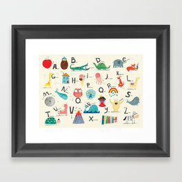 Animal Alphabet (Landscape) Framed Art Print