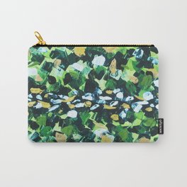 Colorful Green Abstract Painting Carry-All Pouch | Color, Turquoise, Originalart, Greenabstract, Greendesign, Colorfulprint, Originaldesign, Abstractdecor, Abstractprint, Colorful 