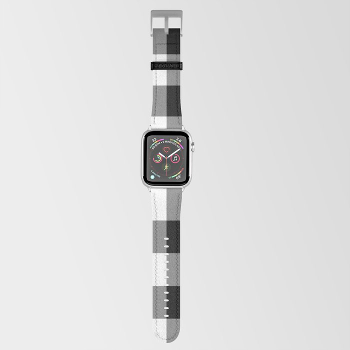 Black and White Plaid Apple Watch Band by Carlisle Creative Art