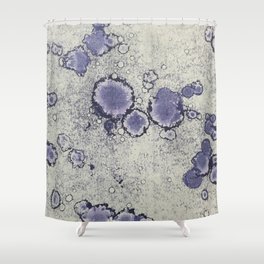 Blue Stained Shower Curtain