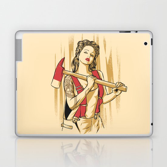 axe girl Laptop & iPad Skin