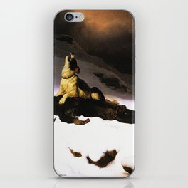 Dog howling over his Miner owner - Charles Christian Nahl  iPhone Skin