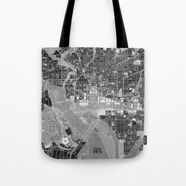 Washington DC Street Map Tote Bag