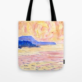 Watercolor No. 6, Blue Coast Tote Bag