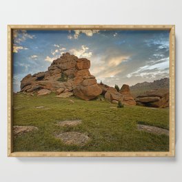 Amazing Rock Formations of the Tarryall Mountains  Serving Tray