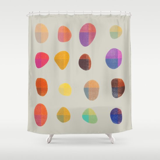 Painted Pebbles 4 Shower Curtain