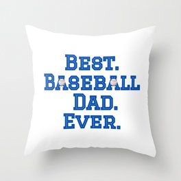 Best Baseball Dad Throw Pillow