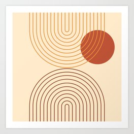 Minimalist Sunrise Abstract Art Print