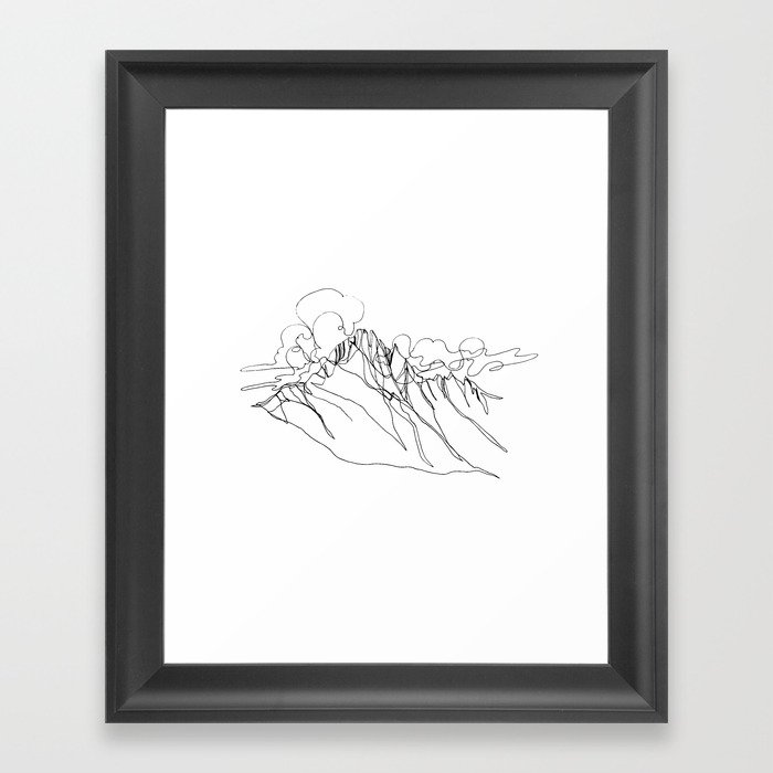 Alpha - Single Line Framed Art Print