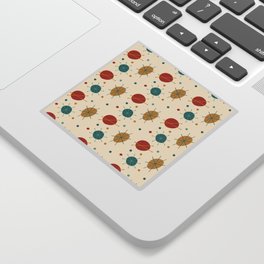 Mid Century Abstract Shapes 13 Sticker