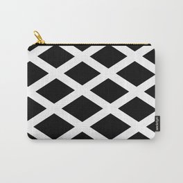 Rhombus Black & White Carry-All Pouch