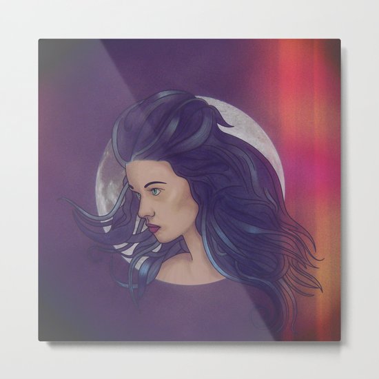 LA FEMME DE LA LUNE Metal Print