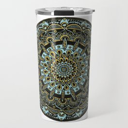 light blue mandala Travel Mug