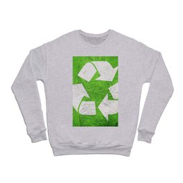 Recycle symbol on Grunge background. Vintage style. Crewneck Sweatshirt
